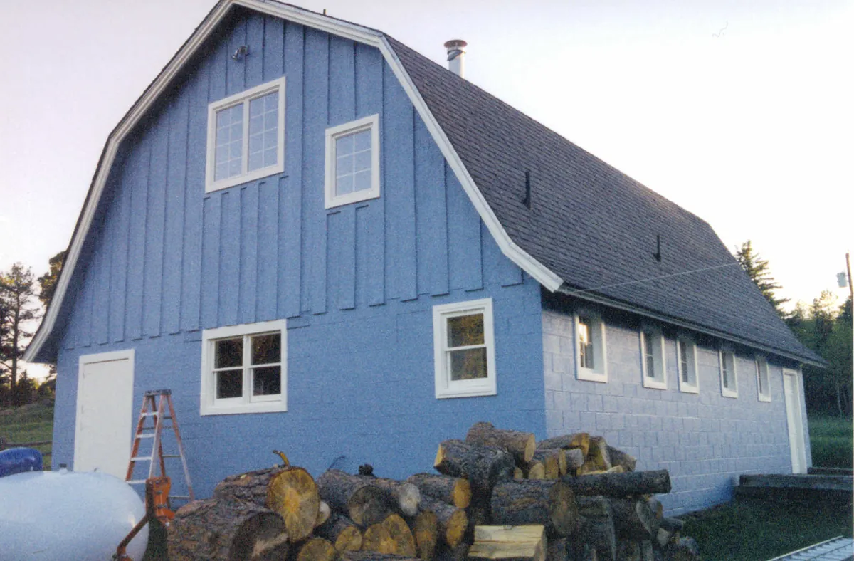 Gambrel barn home — after