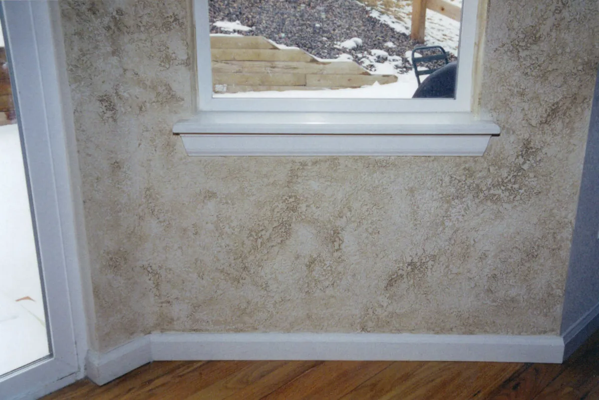 Living room wall — after