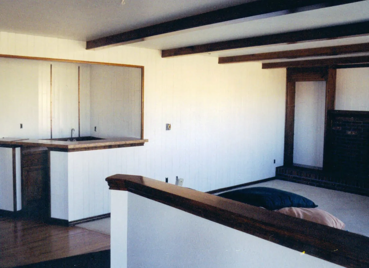 Wood paneling to bright white — after