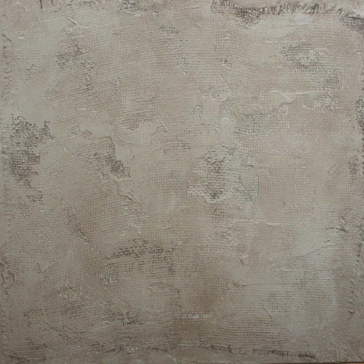 Aged and degraded plaster over burlap