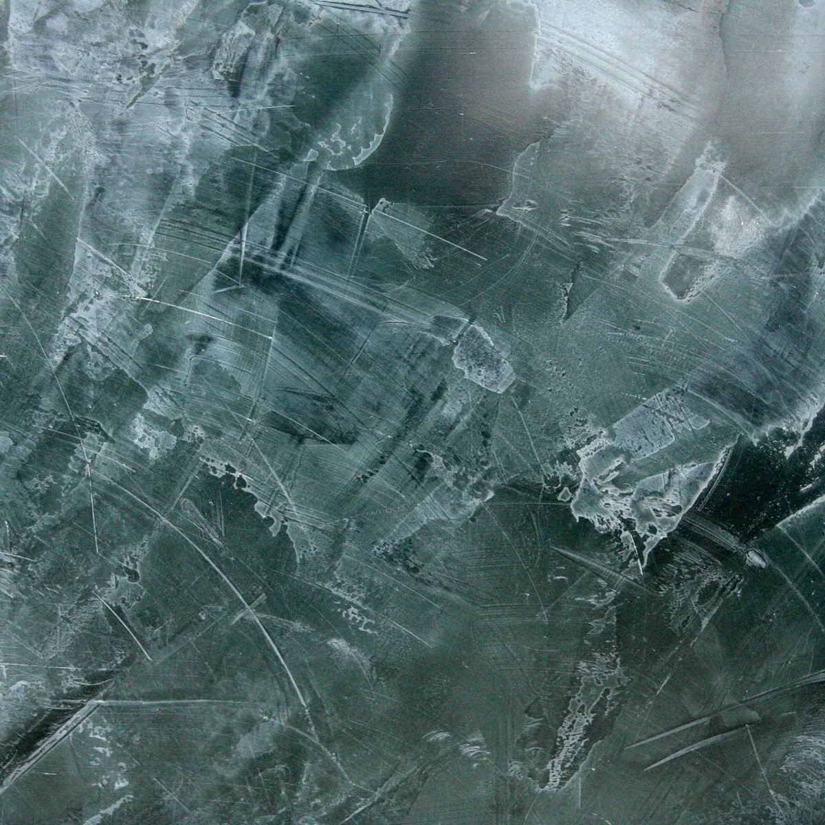 Slate blue Venetian plaster, layered and burnished