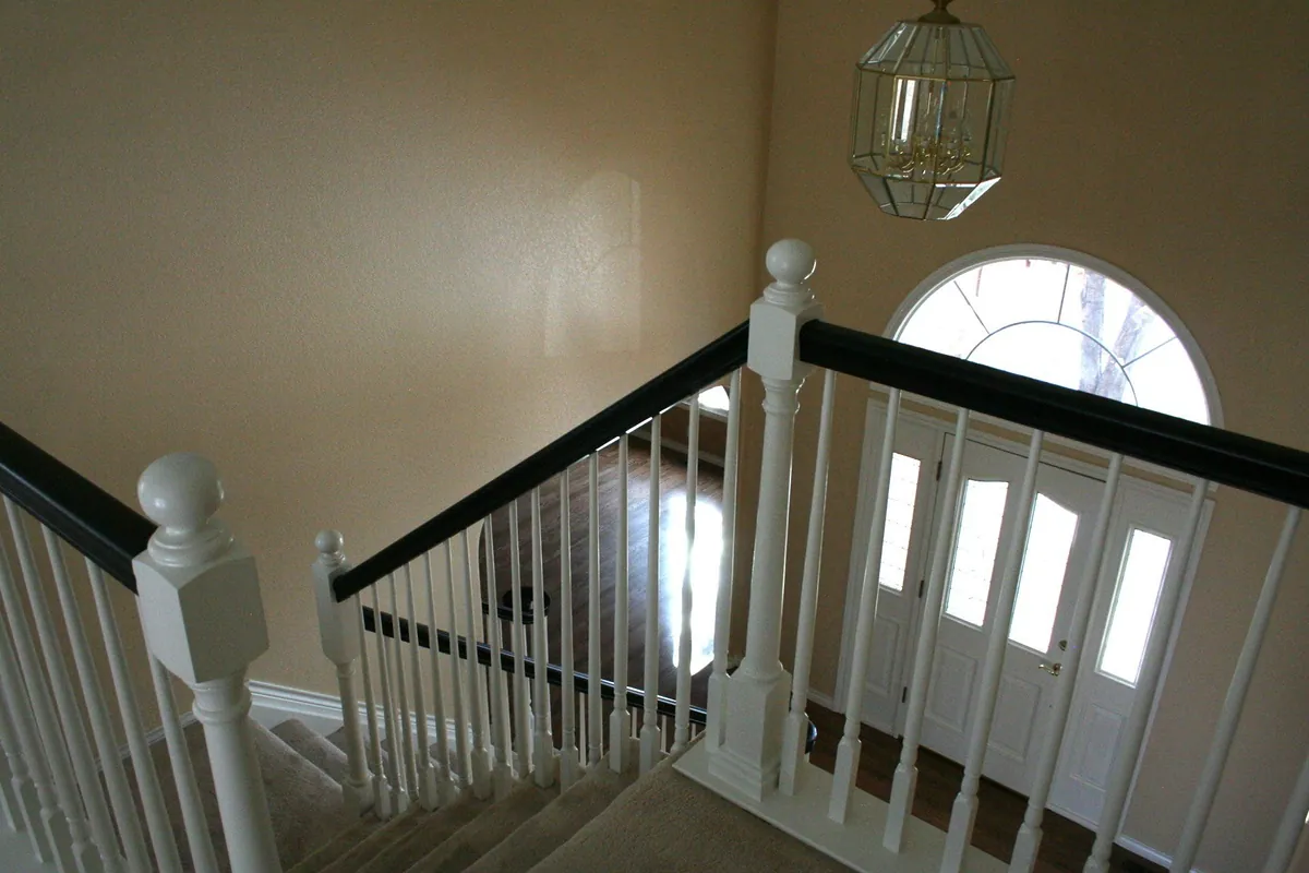 Painted staircase and entry